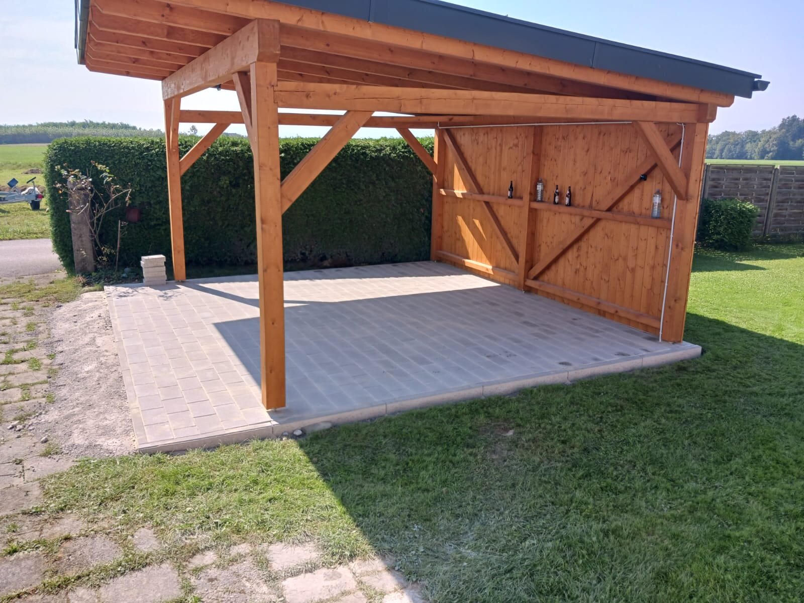 Pflasterung für Abstellplatz