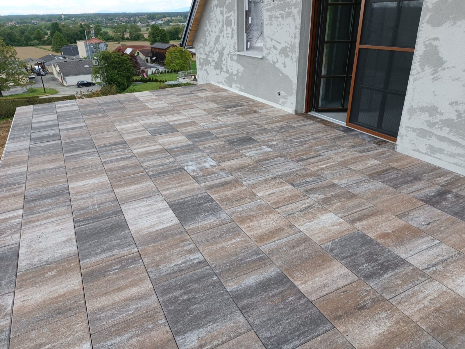 Terrassenpflasterung